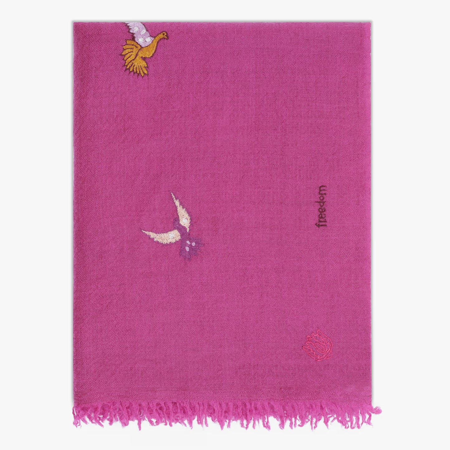 Minimal Embroidery Freedom Fuchsia Dove ST