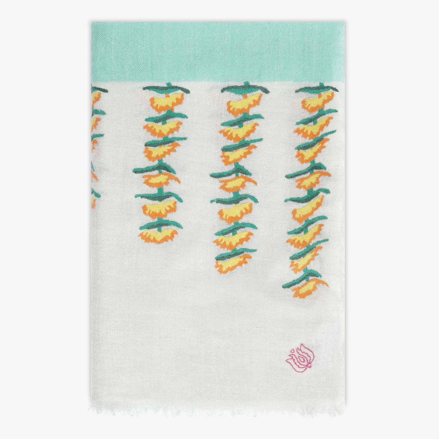 Flower Garlands Ivory Green ST