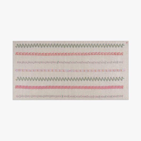 Full Length Garlands Natural Multicolor Shawl