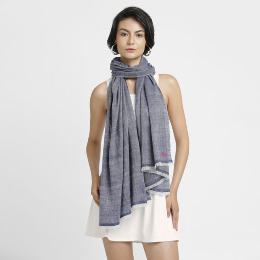 Double Weave Navy Jeans Stole