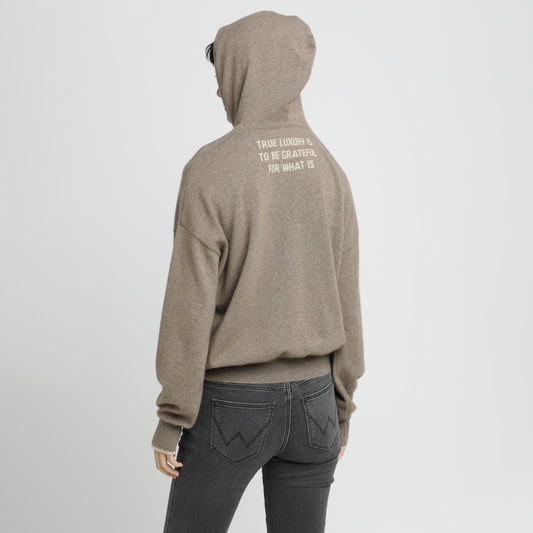 Hoodie Grateful Dark Beige S/M