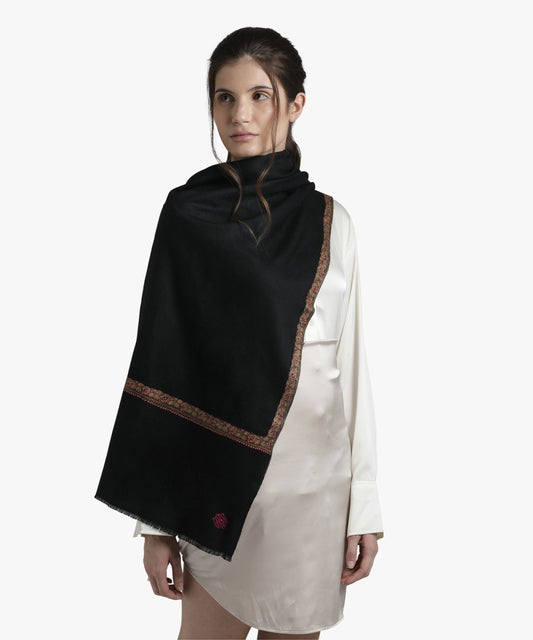 Hashidar Black Shawl