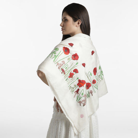 Poppy Jaali Carre Ivory
