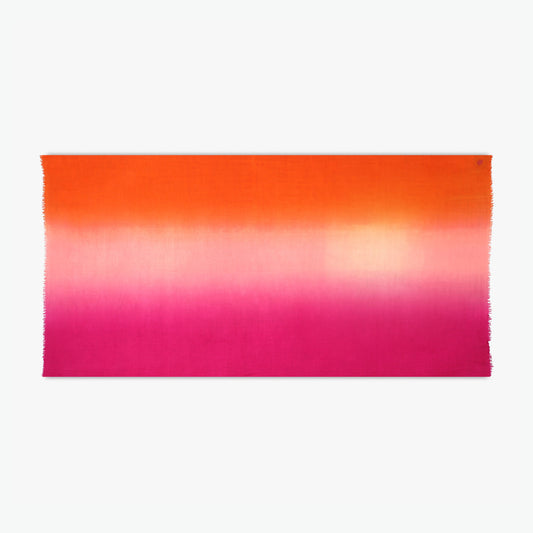 Dip Dye Pink Orange Shawl
