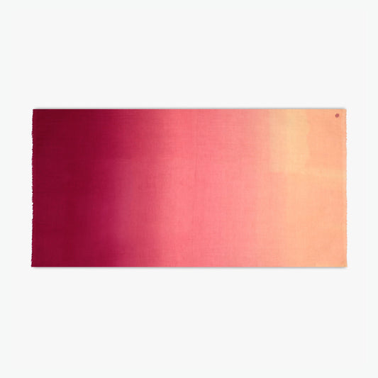 Dip Dye Raspberry Peach Shawl