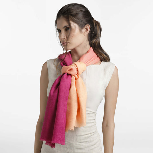 Dip Dye Raspberry Peach Stole