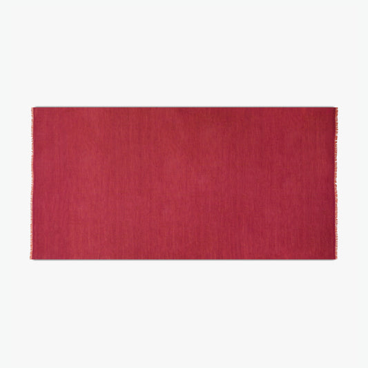 Double Weave Coral Berry Shawl