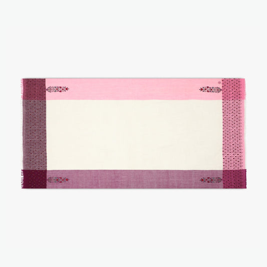Art Deco Ivory Pink Purple Vase Shawl