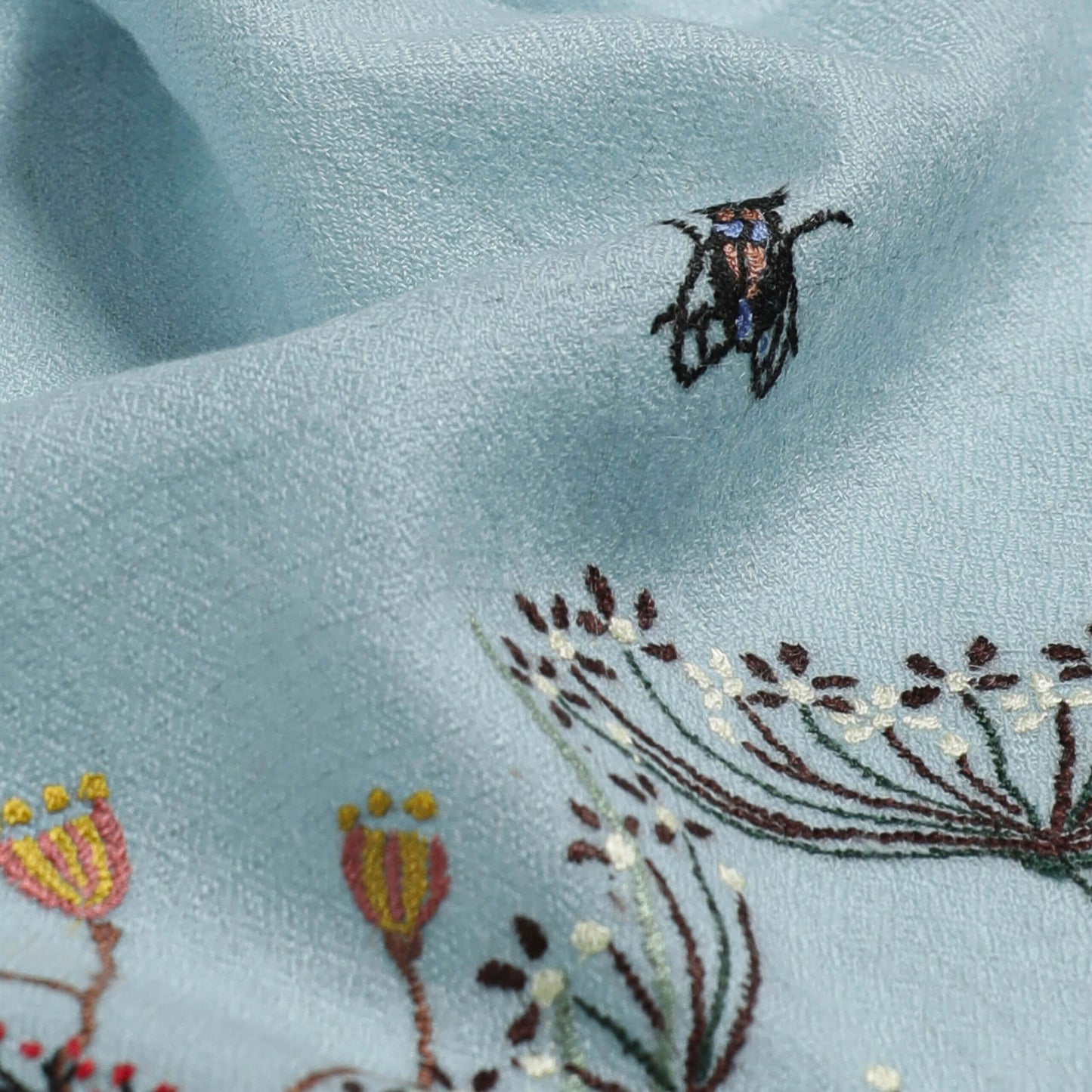 Meadow Baby Blue Vertical Shawl