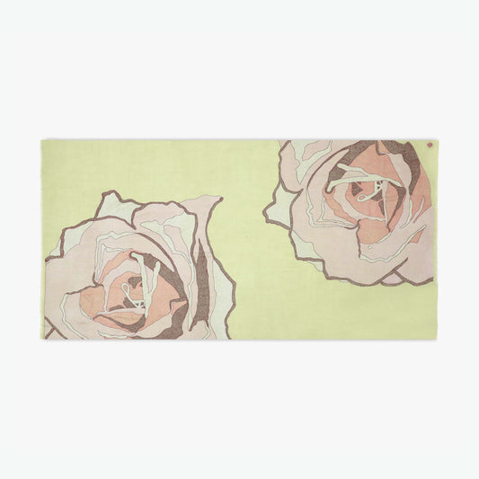 Macro Flowers Light Green Shawl