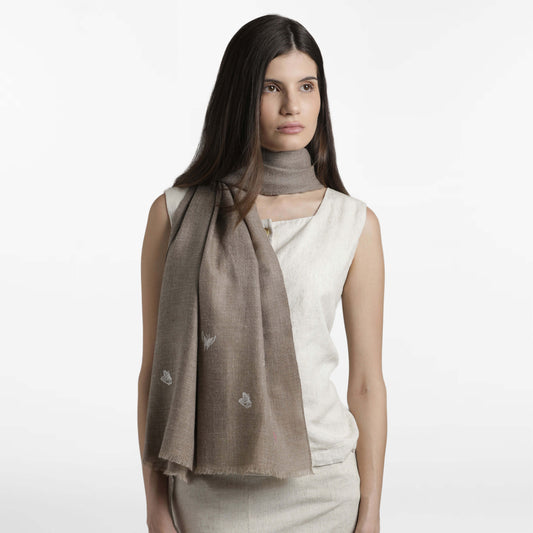 Broderie minimaliste Naturelle Papillons Butidar ST