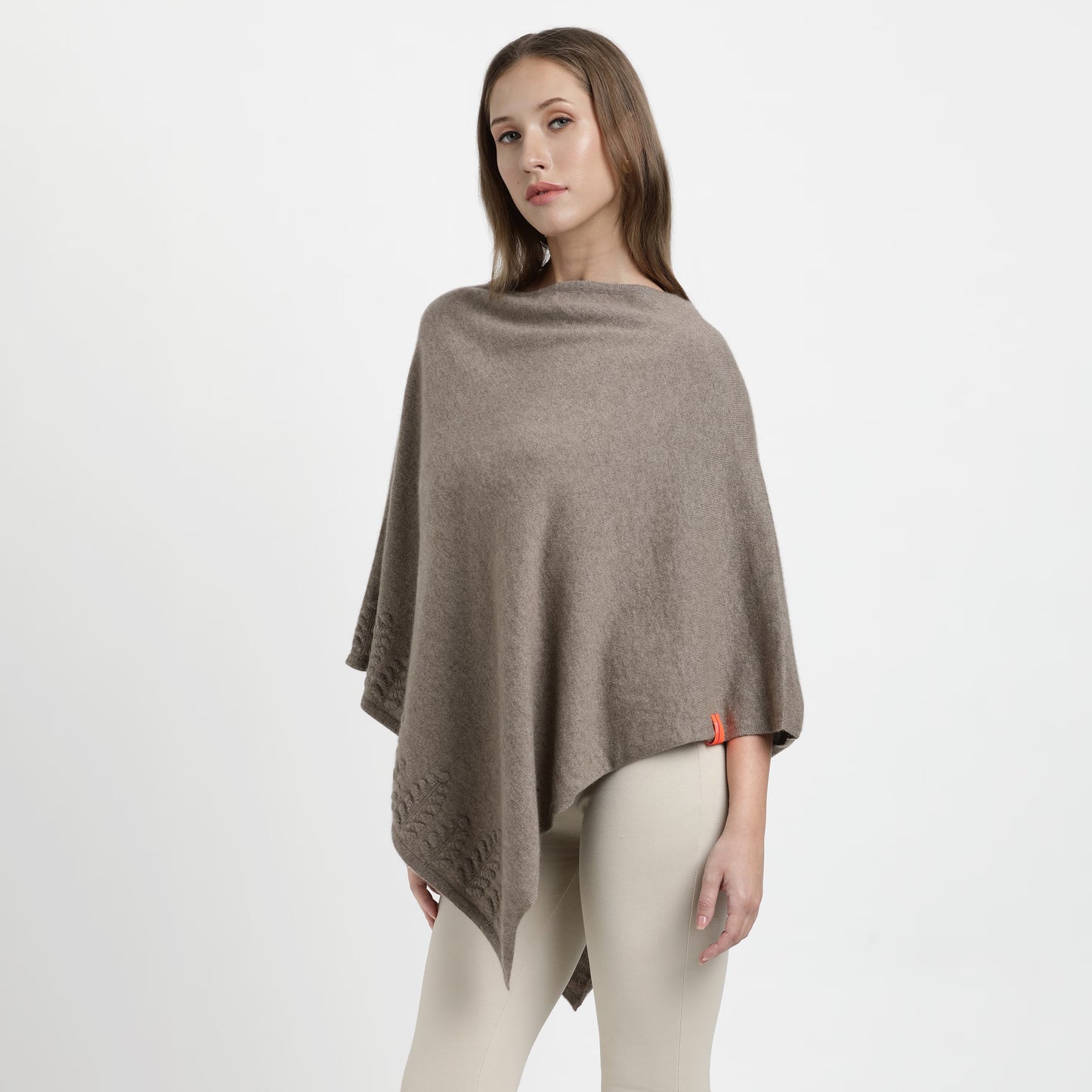 Poncho Trees Border Natural L/XL