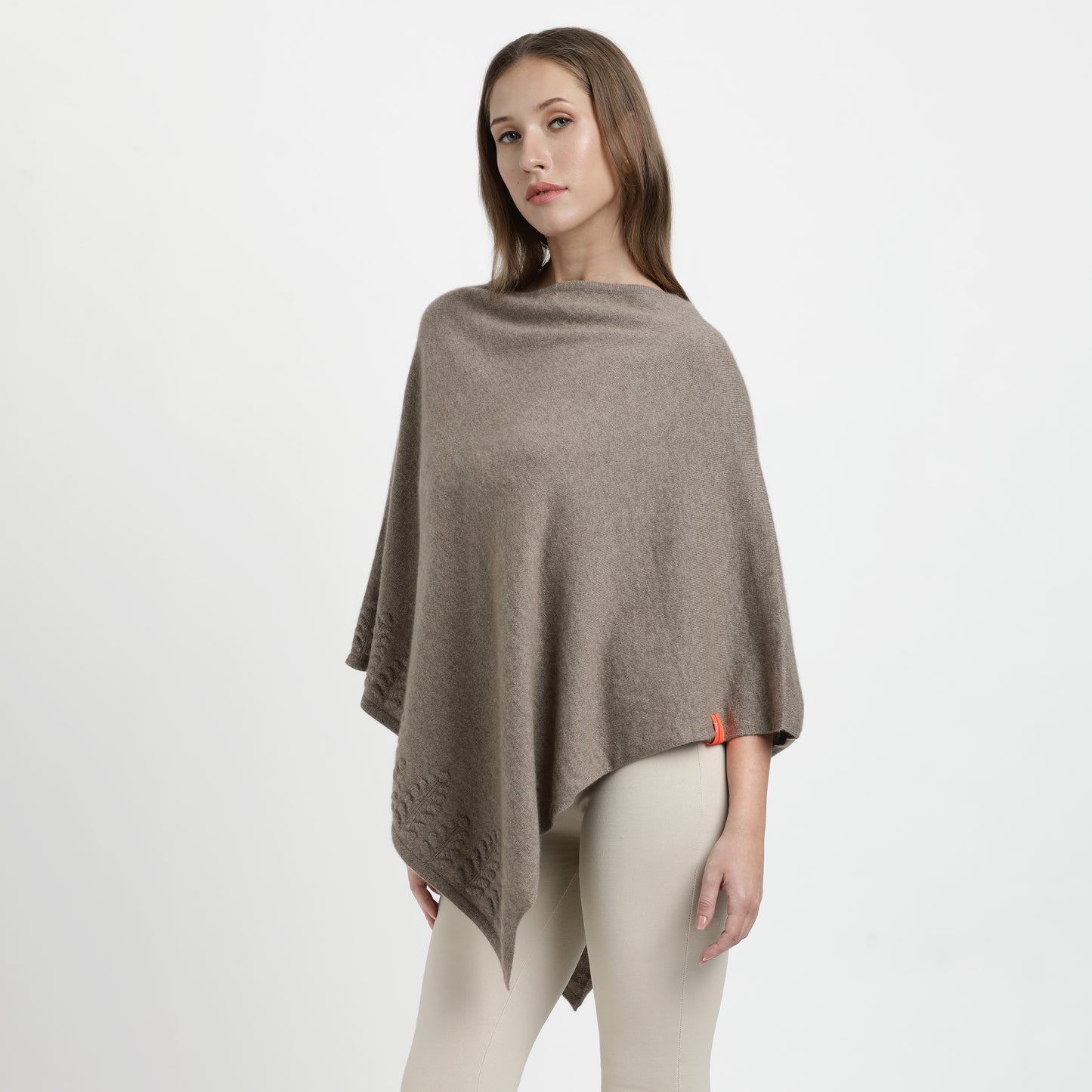 Poncho Trees Border Natural L/XL