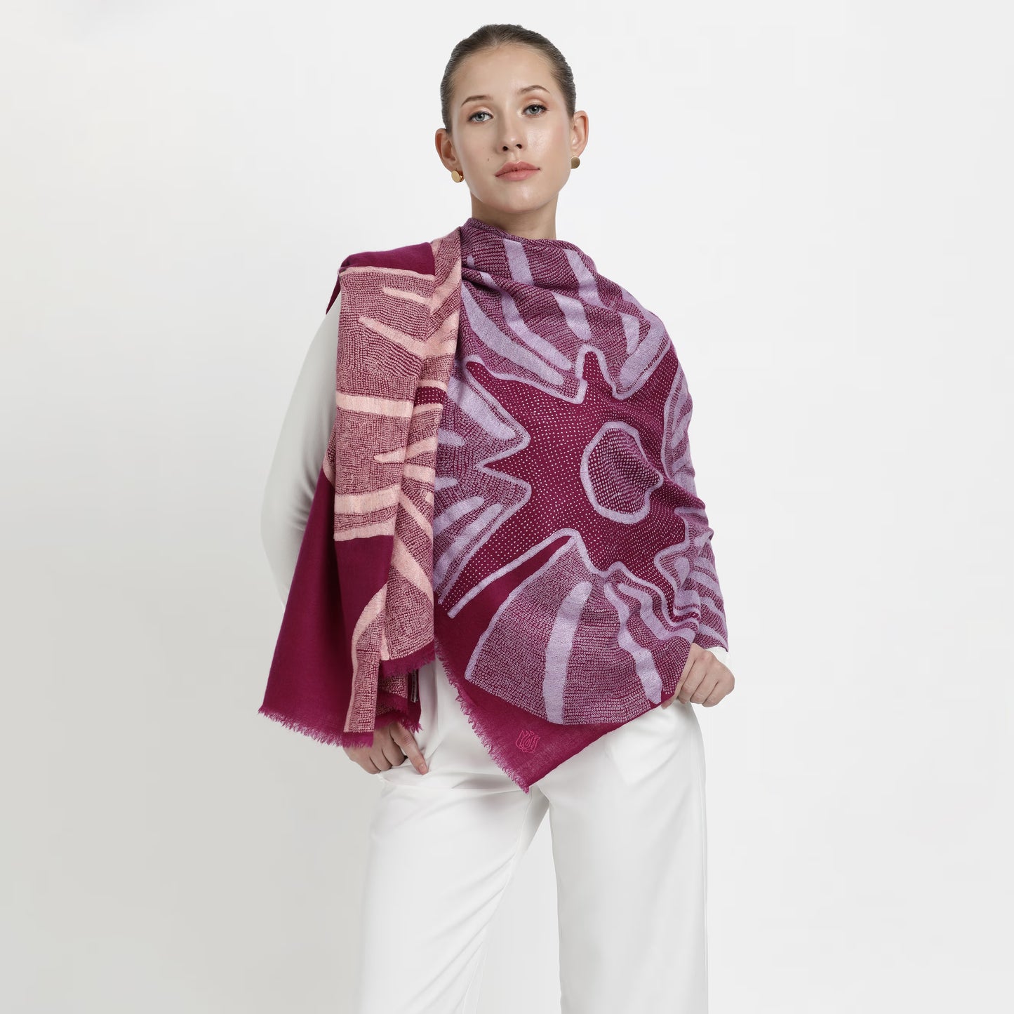 Macro Flowers Purple Joy Shawl