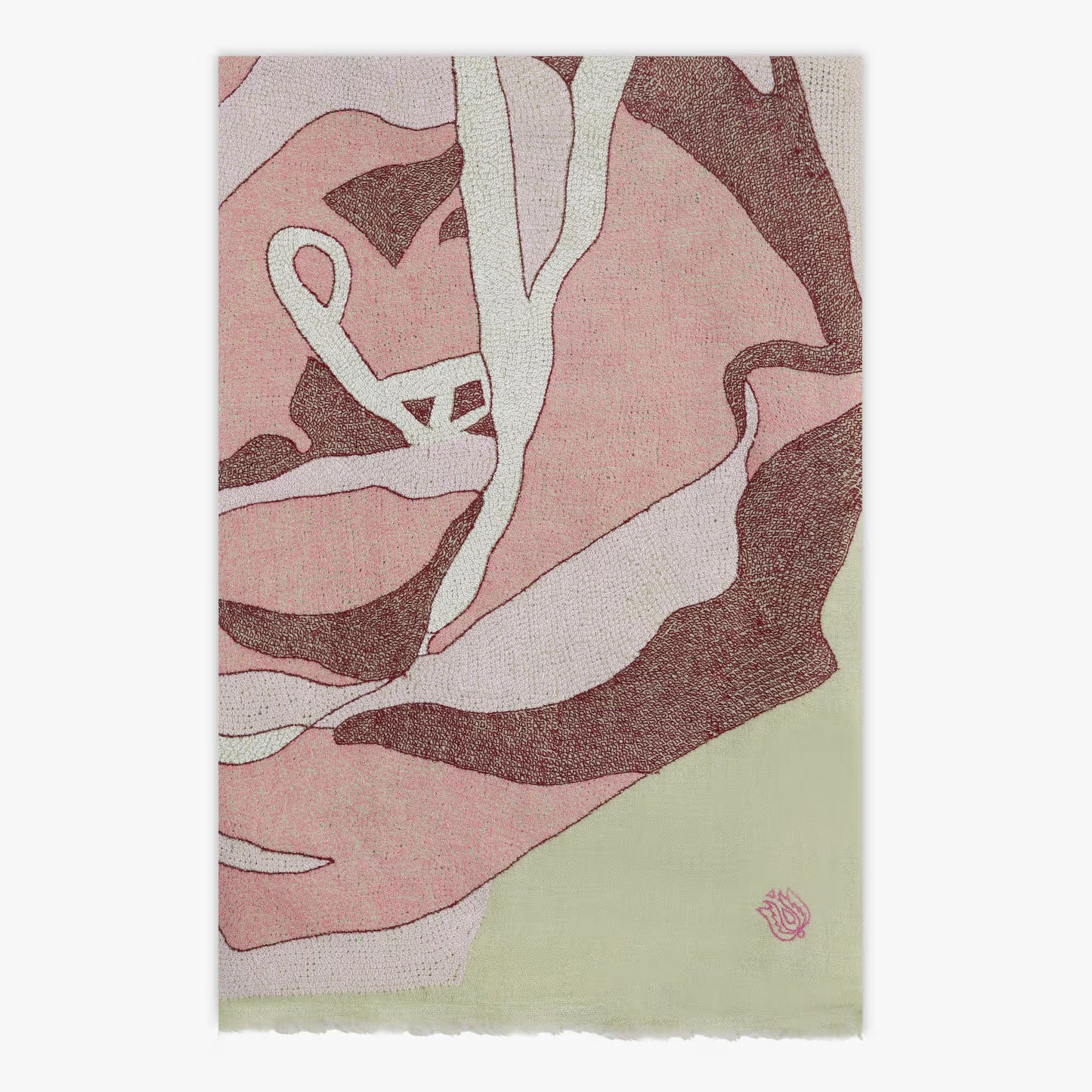 Macro Flowers Beige Love Shawl