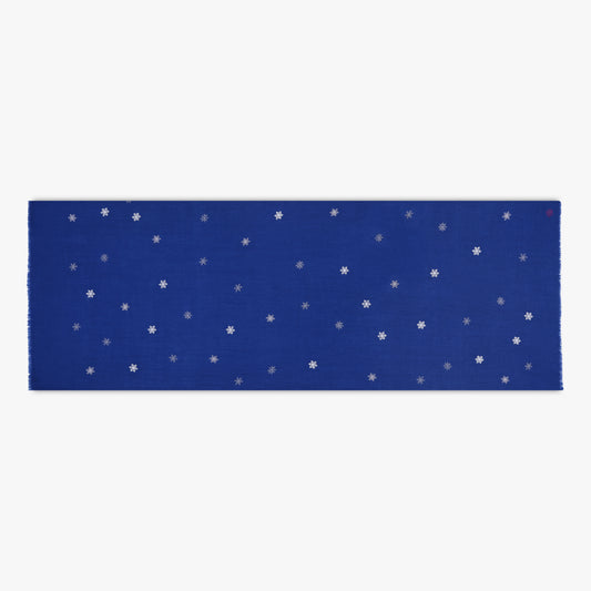 Snow Flakes All Over Royal Blue Stole