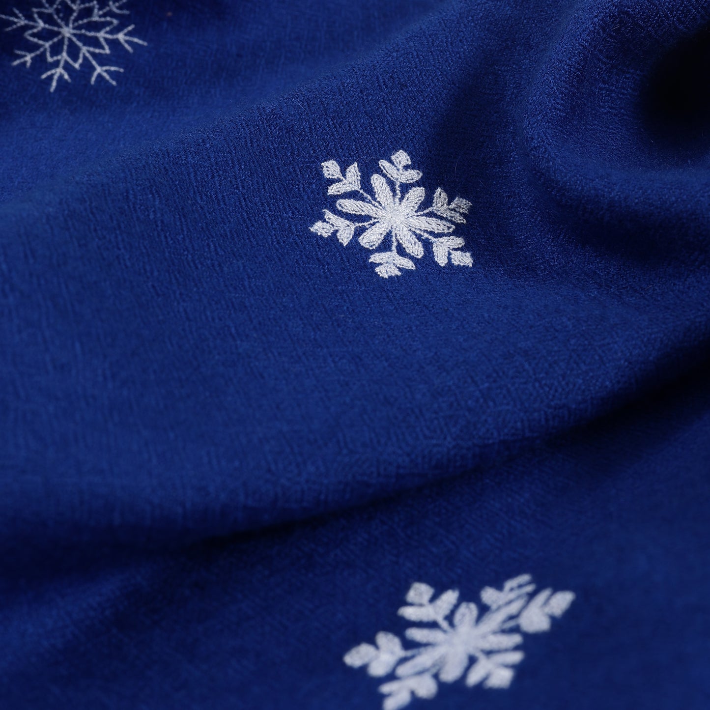 Snow Flakes All Over Royal Blue Stole