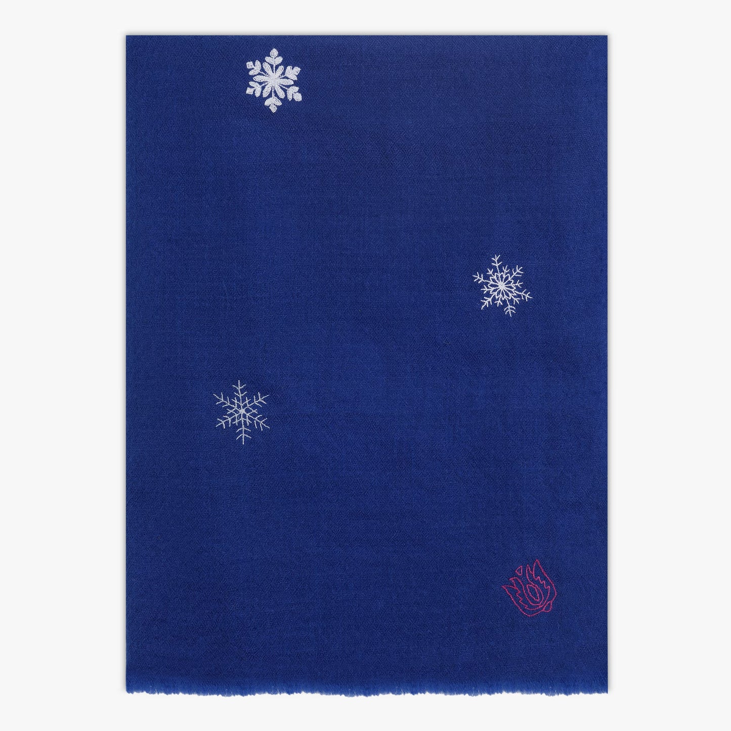 Snow Flakes All Over Royal Blue Stole