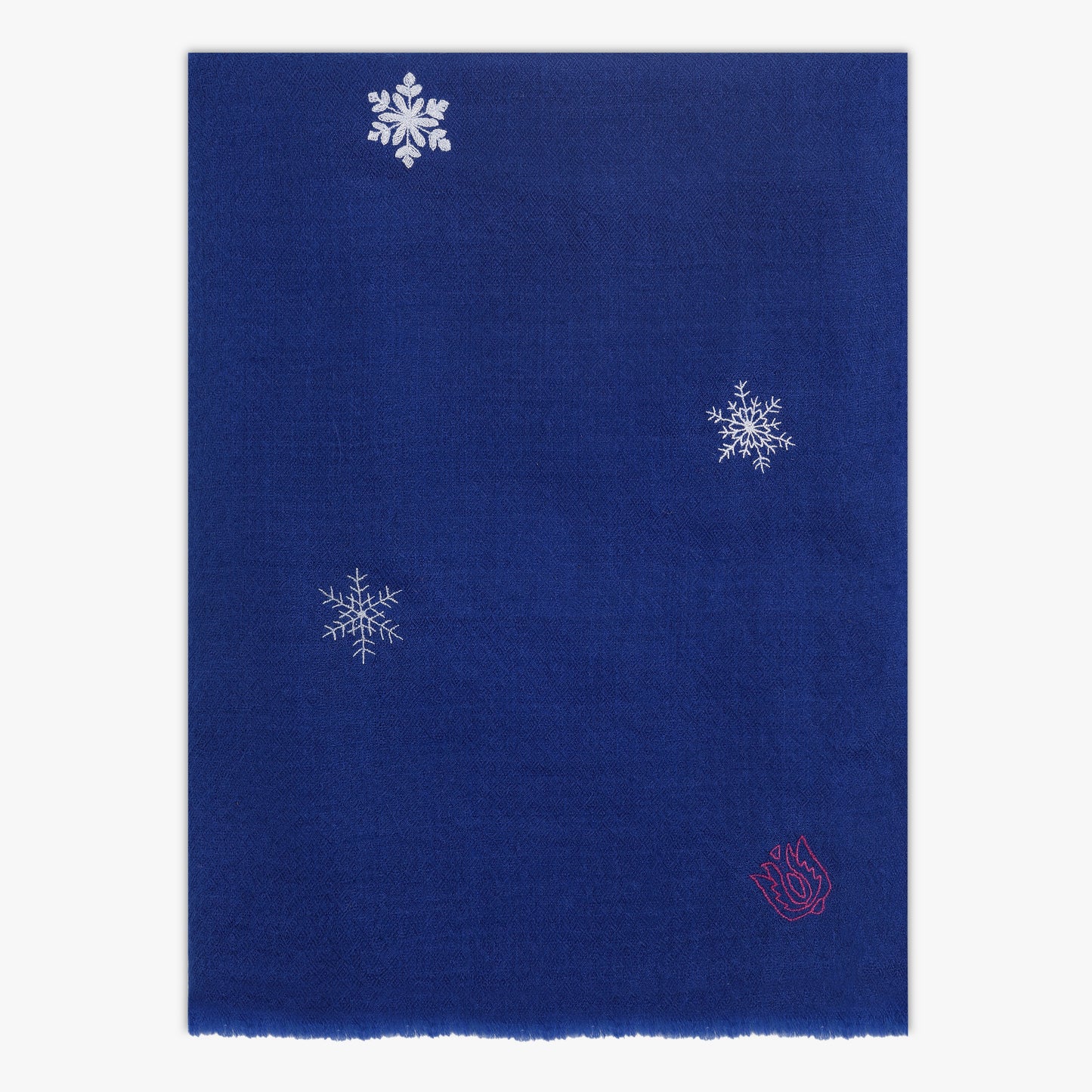 Snow Flakes All Over Royal Blue Stole
