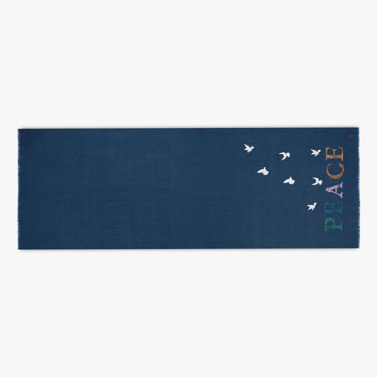 Peace Antique Blue Stole
