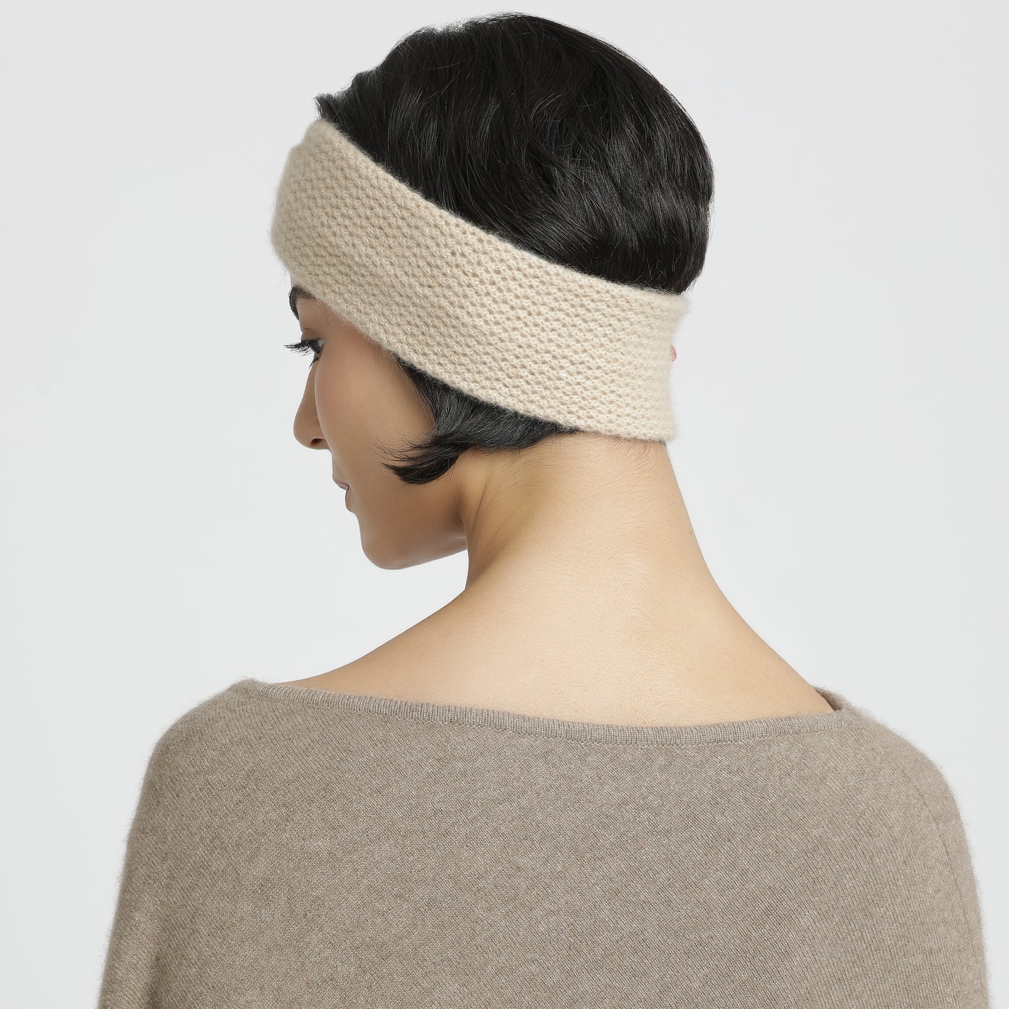 Headband Knit Bow-tie Ivory