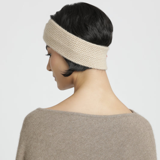 Headband Knit Bow-tie Ivory