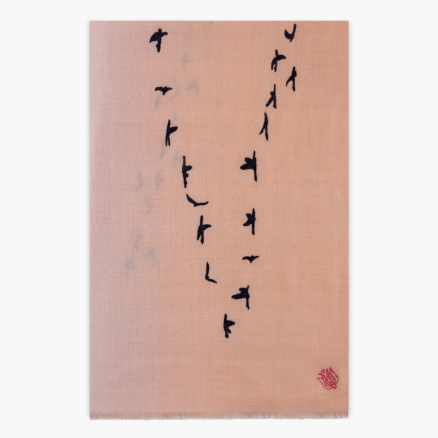 Minimal Birds Soft Sunset Dip Dye Stole