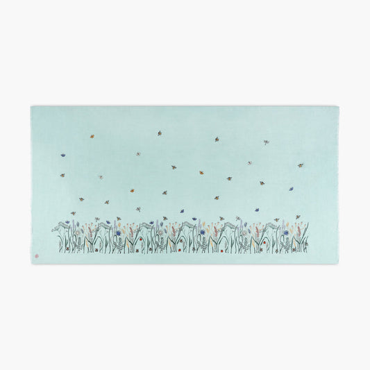 Meadow Baby Blue Vertical Shawl
