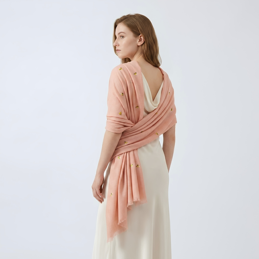 Fruit Butidar Mango Embroidered Apricot Stole