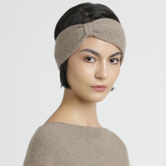 Headband knit bow-tie Natural