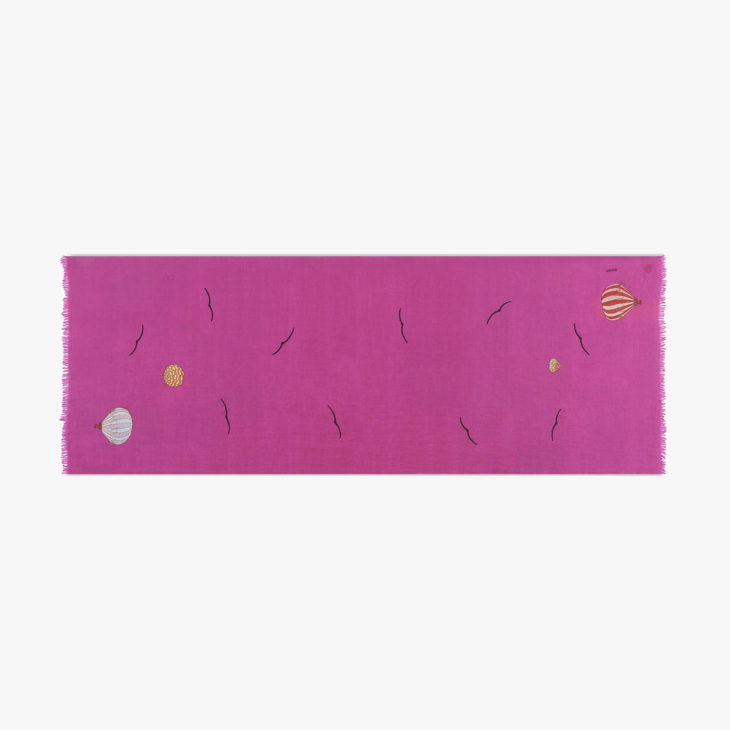 Minimal Embroidery Freedom Fuchsia Hot Air Balloon ST