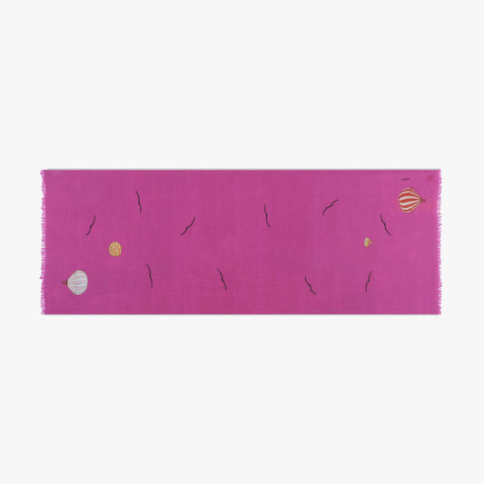 Minimal Embroidery Freedom Fuchsia Hot Air Balloon ST