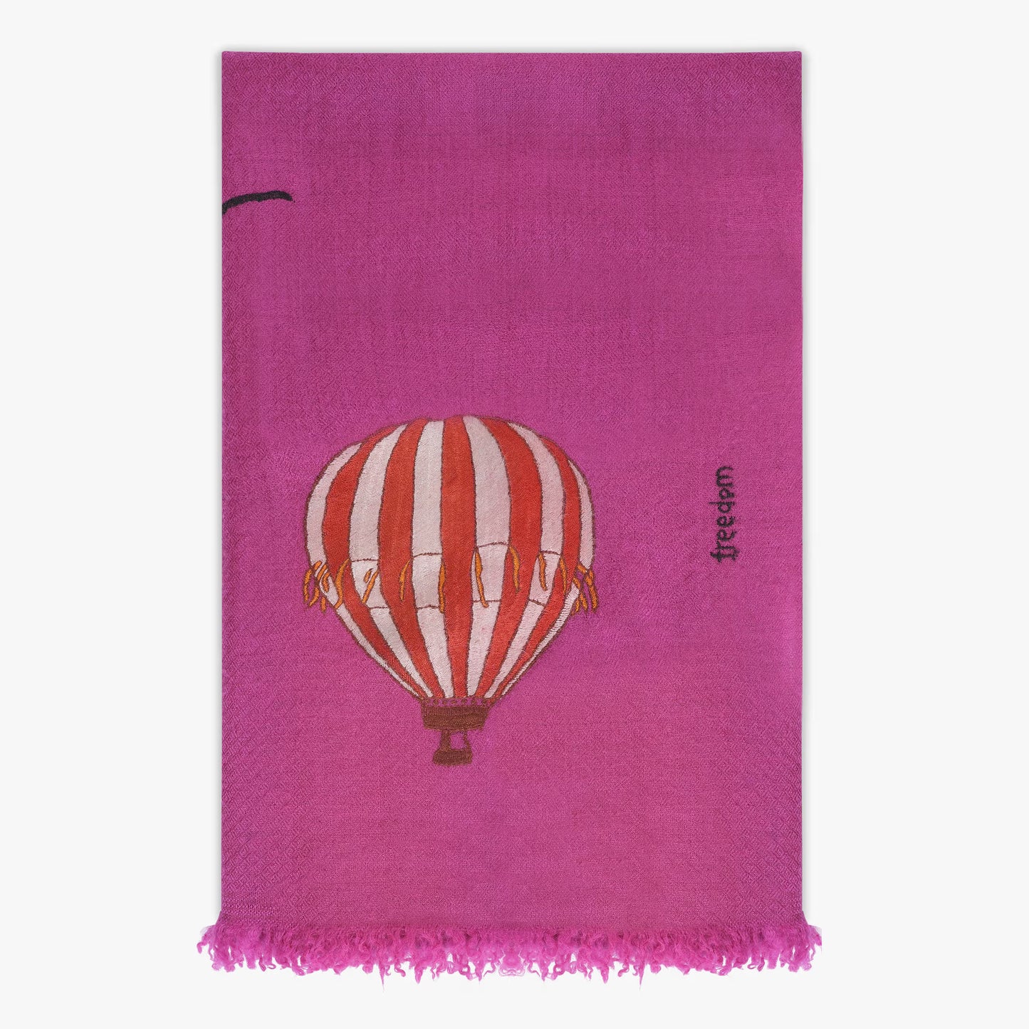 Minimal Embroidery Freedom Fuchsia Hot Air Balloon ST