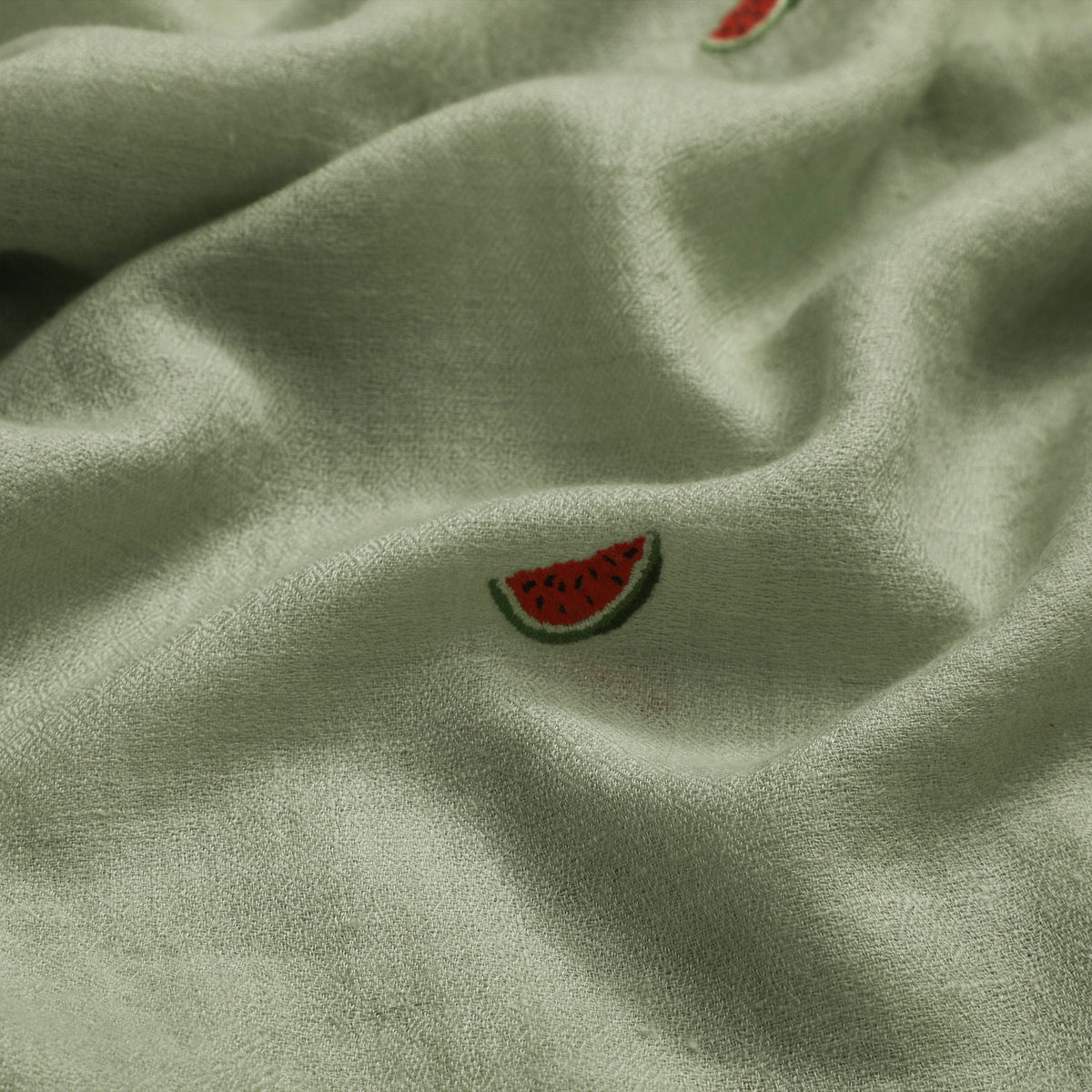 Fruit Butidar Watermelon Embroidered Mint Stole