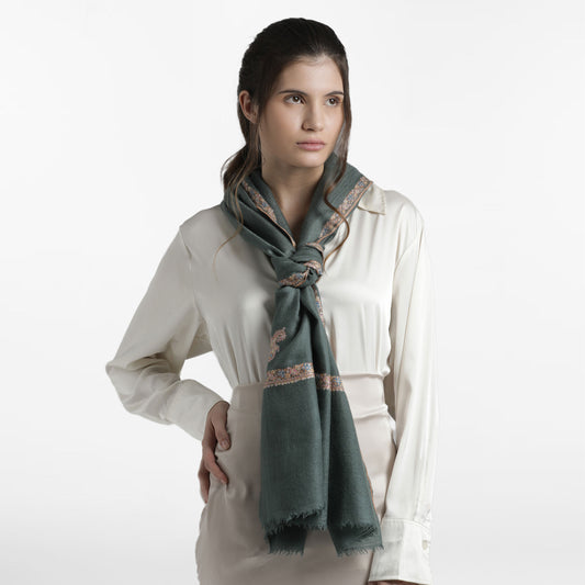 Hashidar Green Stole