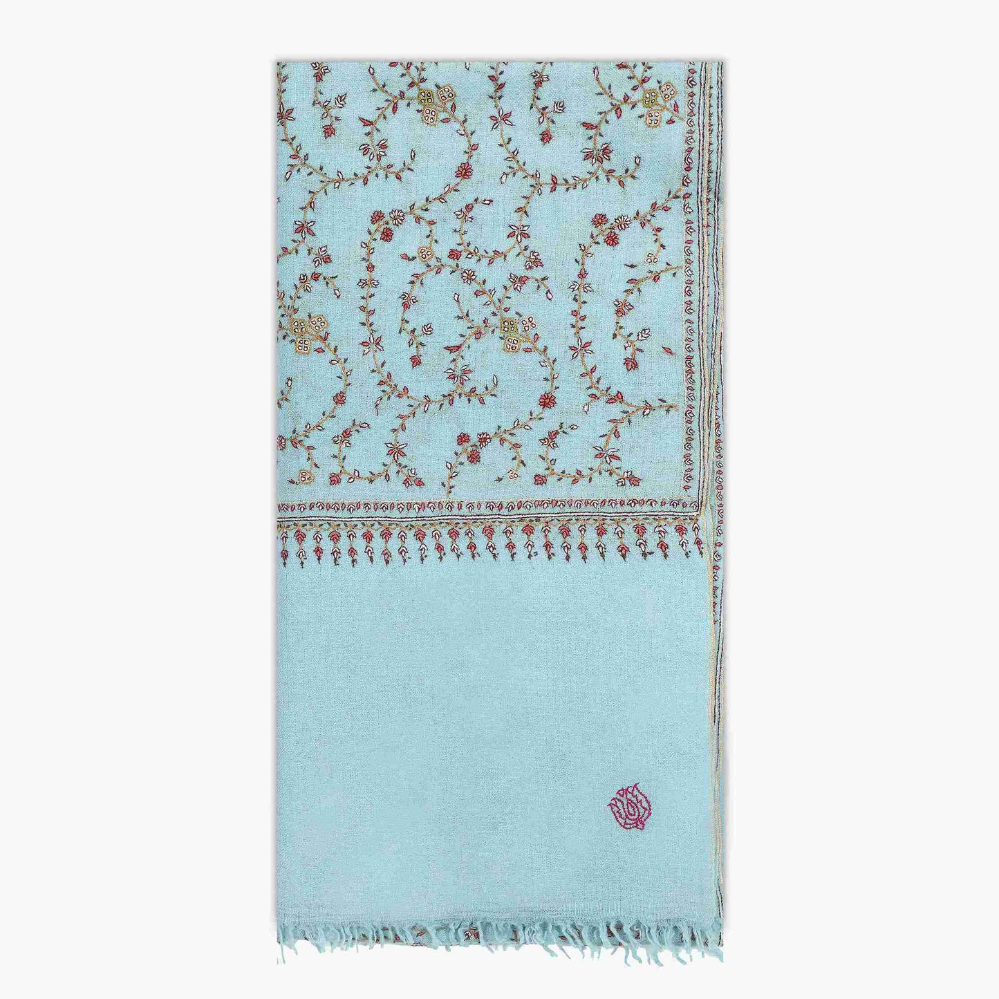 Jaali Light Blue Shawl