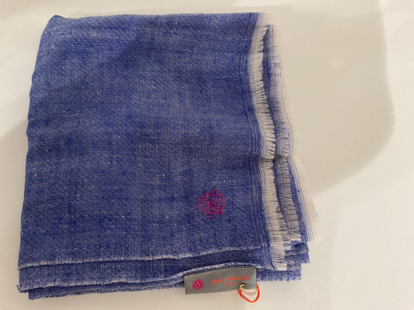 Châle en jean bleu à double tissage