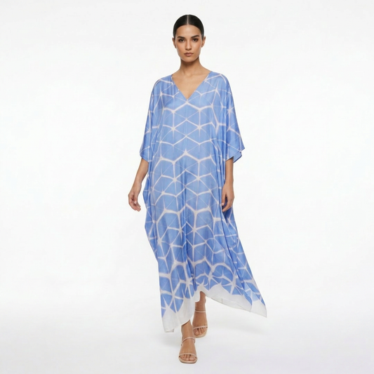 The Imprint of the Folds – Sky Blue Kaftan