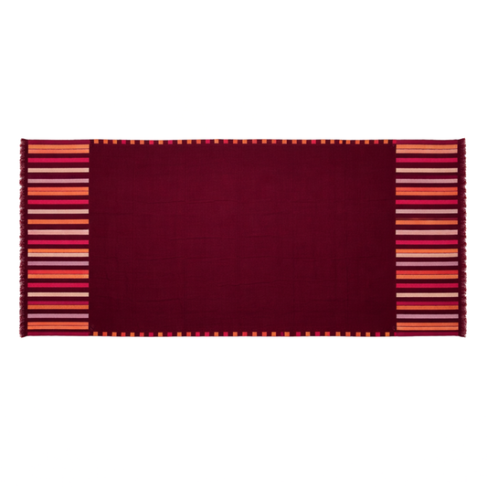 Fringes Burgundy Shawl