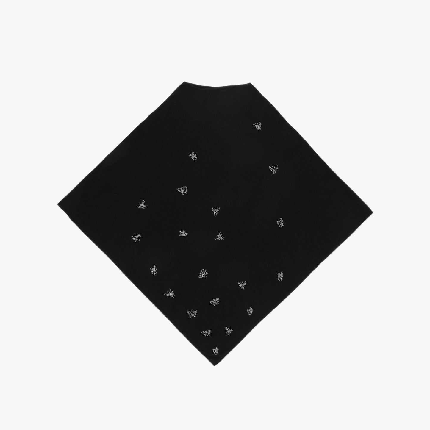 Embroidered Poncho Black Butterfly L/XL