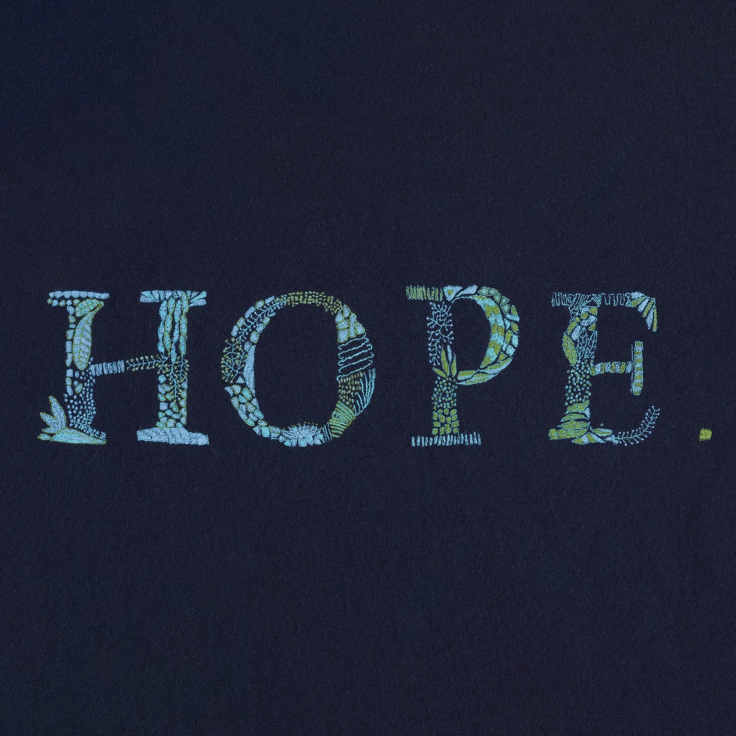 Embroidered Hoodie Navy Blue Hope S/M