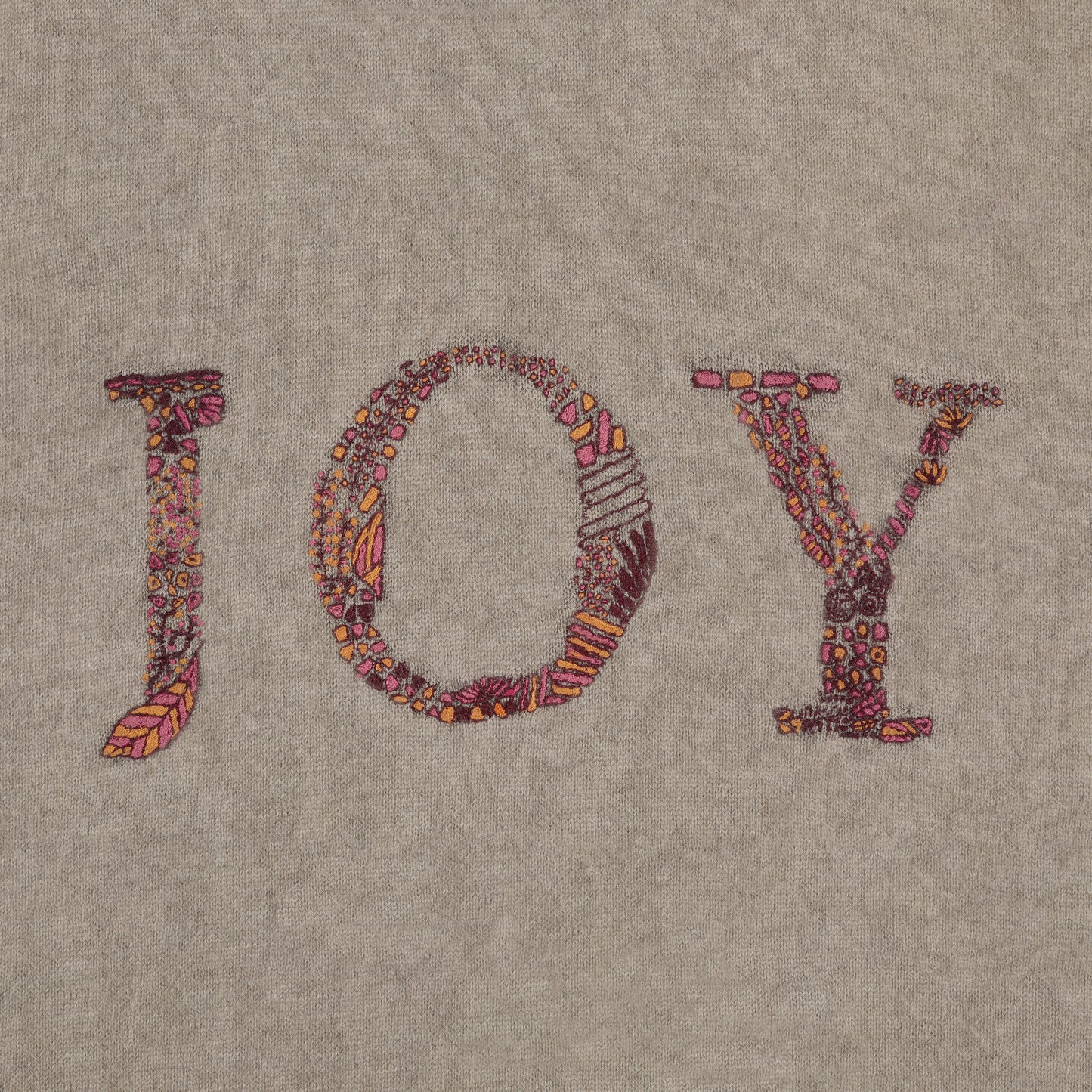 Embroidered Hoodie Natural Joy S/M