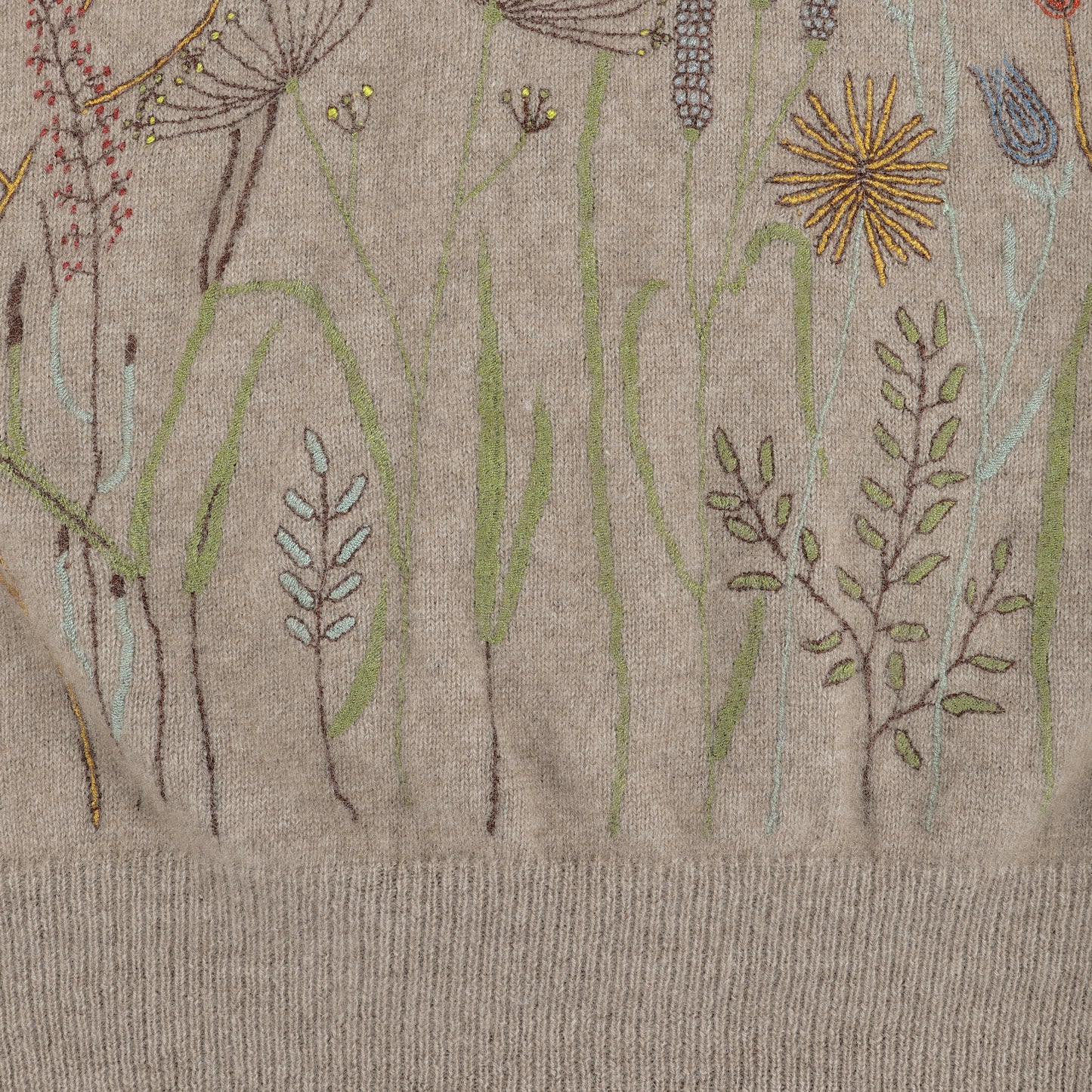 Embroidered Hoodie Natural Garden S/M
