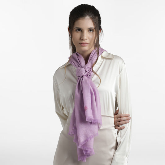 Double Weave Lilac Stole