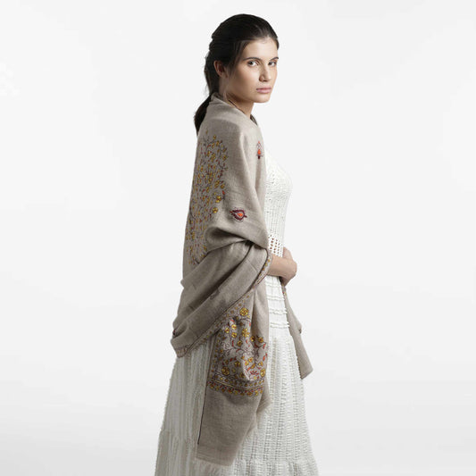 Moon Natural Butidar Shawl