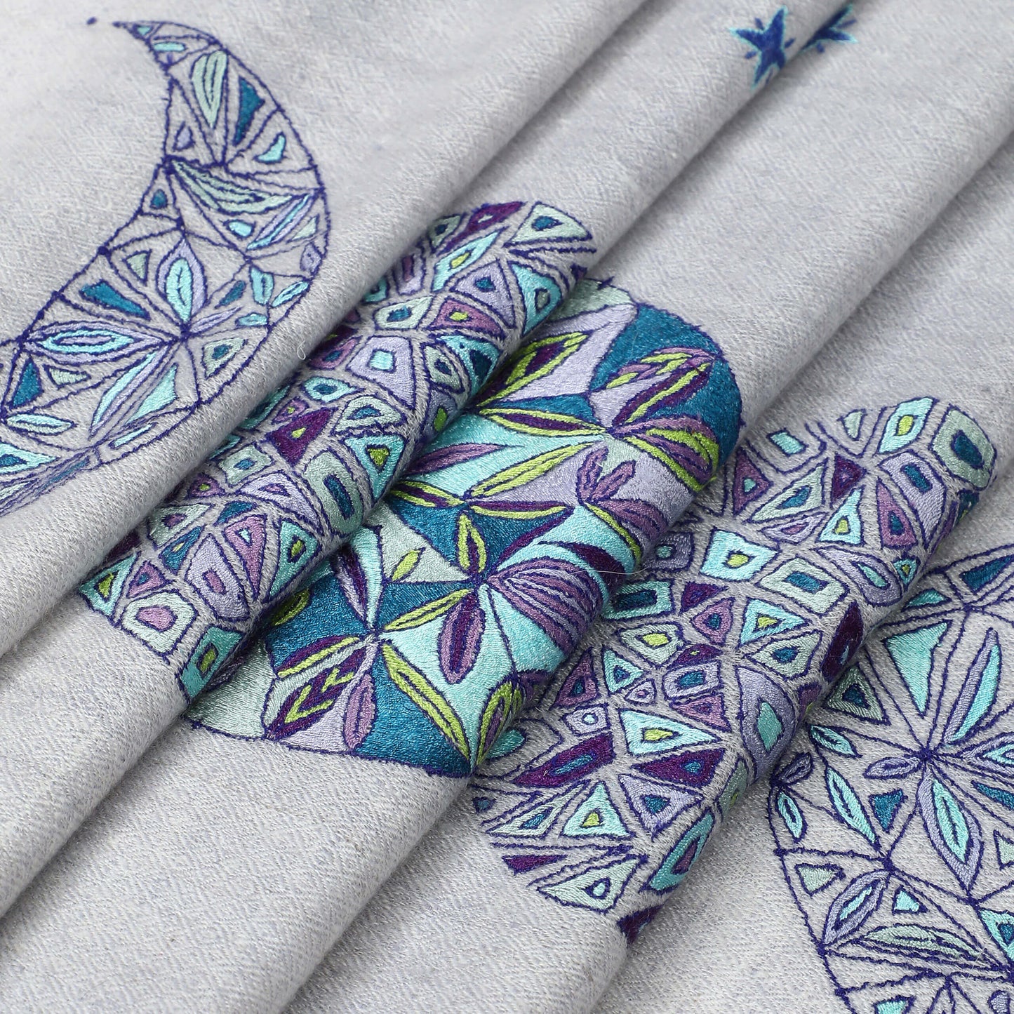 New Moon Baby Blue Shawl