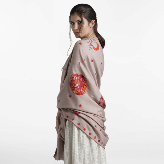New Moon Powder Pink Shawl