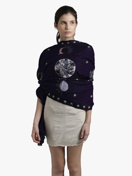 New Moon Purple Shawl