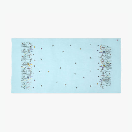 Meadow Baby Blue Vertical Shawl