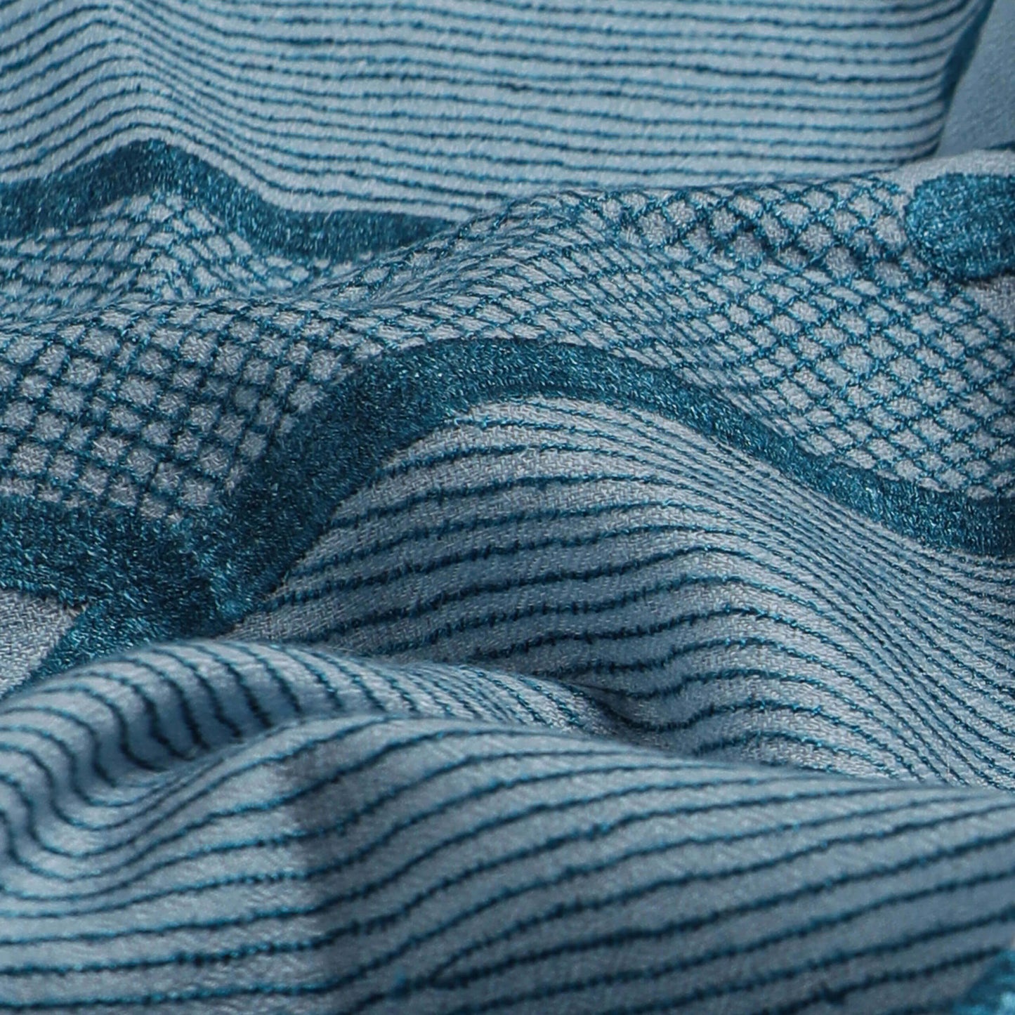 Macro Flowers Baby Blue Shawl